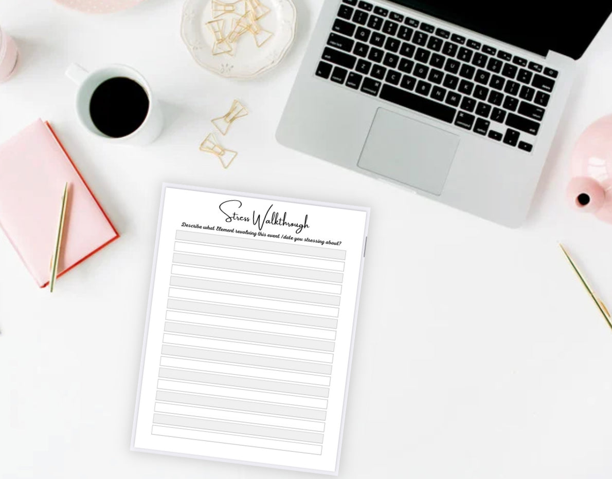 Stress Processing Journal – 29 Page Printable Stress Management Workbook