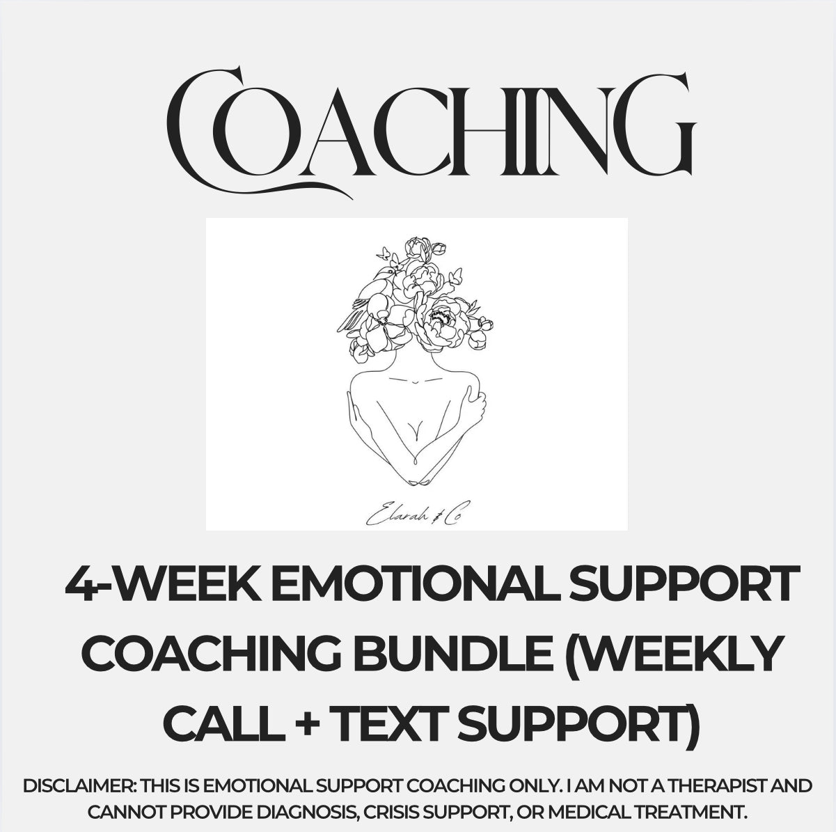 4-Week Emotional Support Coaching Bundle (Weekly Call + Text Support)