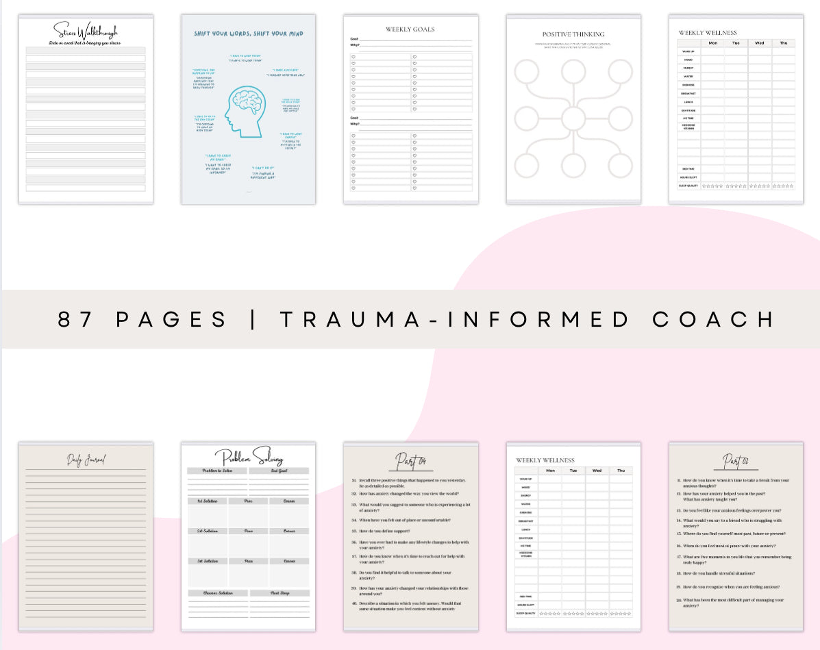 Anxiety & Stress Relief Kit – 4 Printable Tools to Calm Your Mind & Boost Your Wellbeing Journals