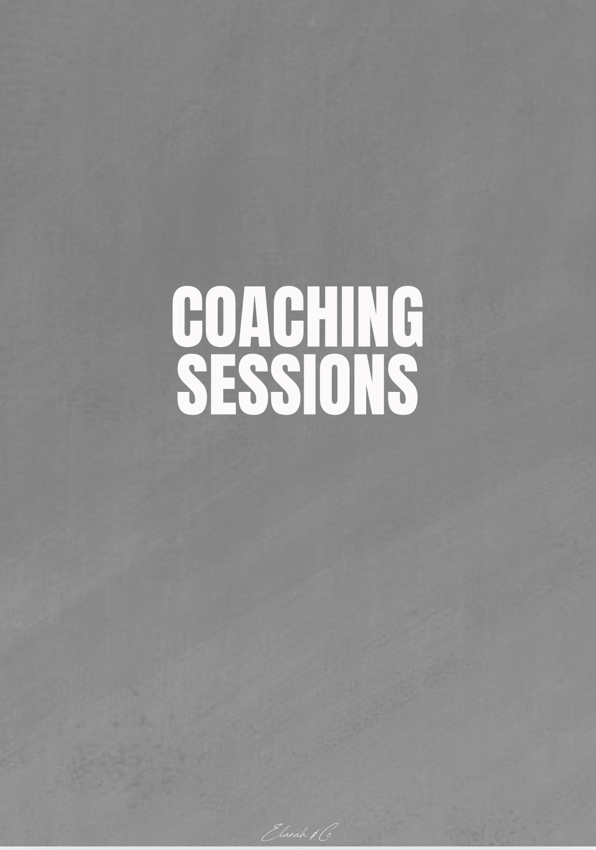 Coaching Sessions