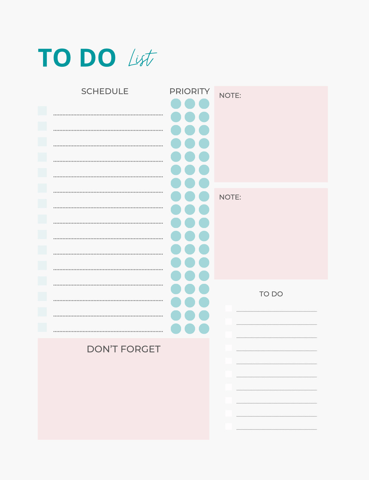 Undated Printable Planner – 18 Pages | Minimal Pastel Aesthetic | A4 + US Letter