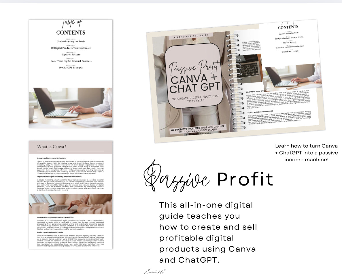 Passive Profit Blueprint: Create & Sell Digital Products Using Canva + ChatGPT