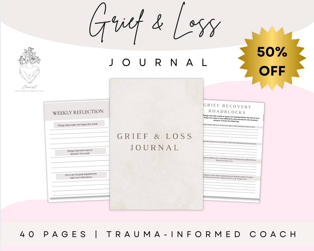 Grief & Loss Journal (40 Pages) – Printable Healing Workbook for Grief Recovery | Bereavement & Emotional Support PDF