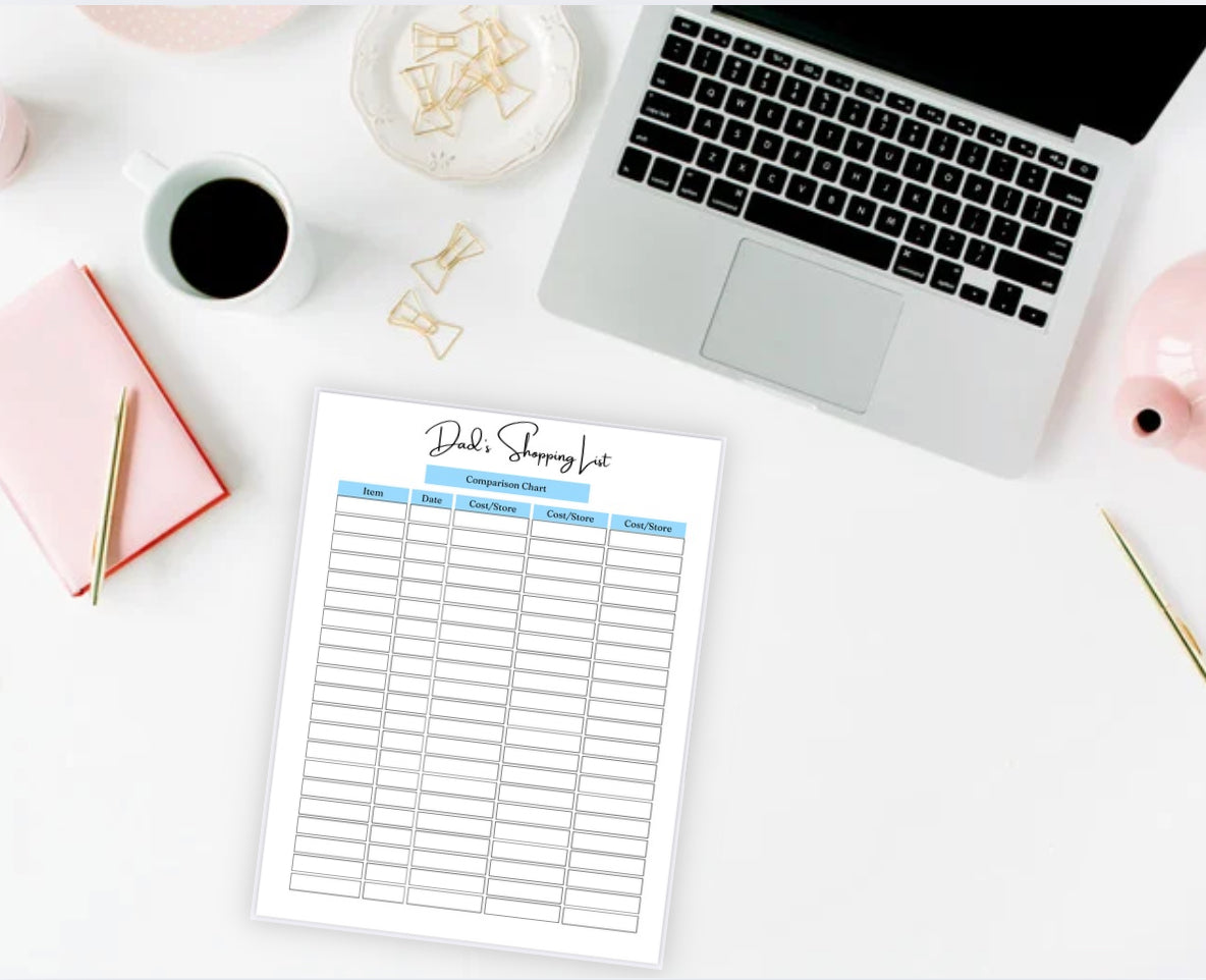 Dad’s Planner – Printable Daily, Weekly & Monthly Organizer (8 Pages)