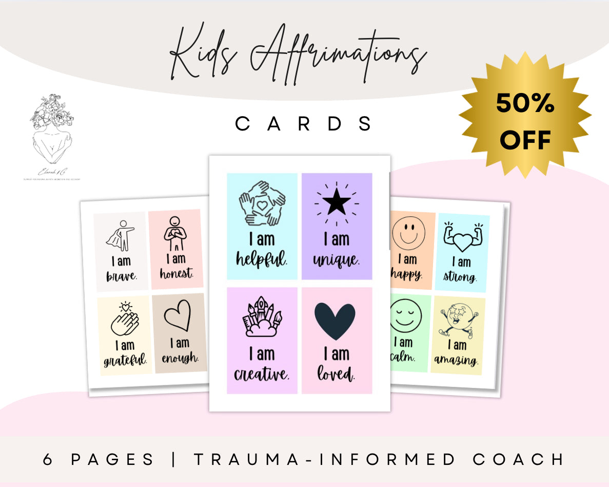 Printable Kids Affirmation Cards – 24 Gentle Affirmations to Support Confidence & Emotional Growth