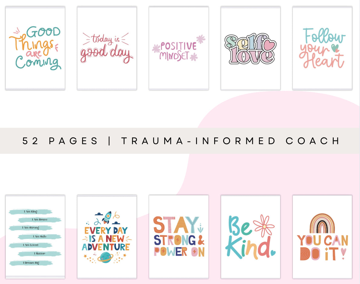 Kids Positive Affirmations Workbook (52 Pages)