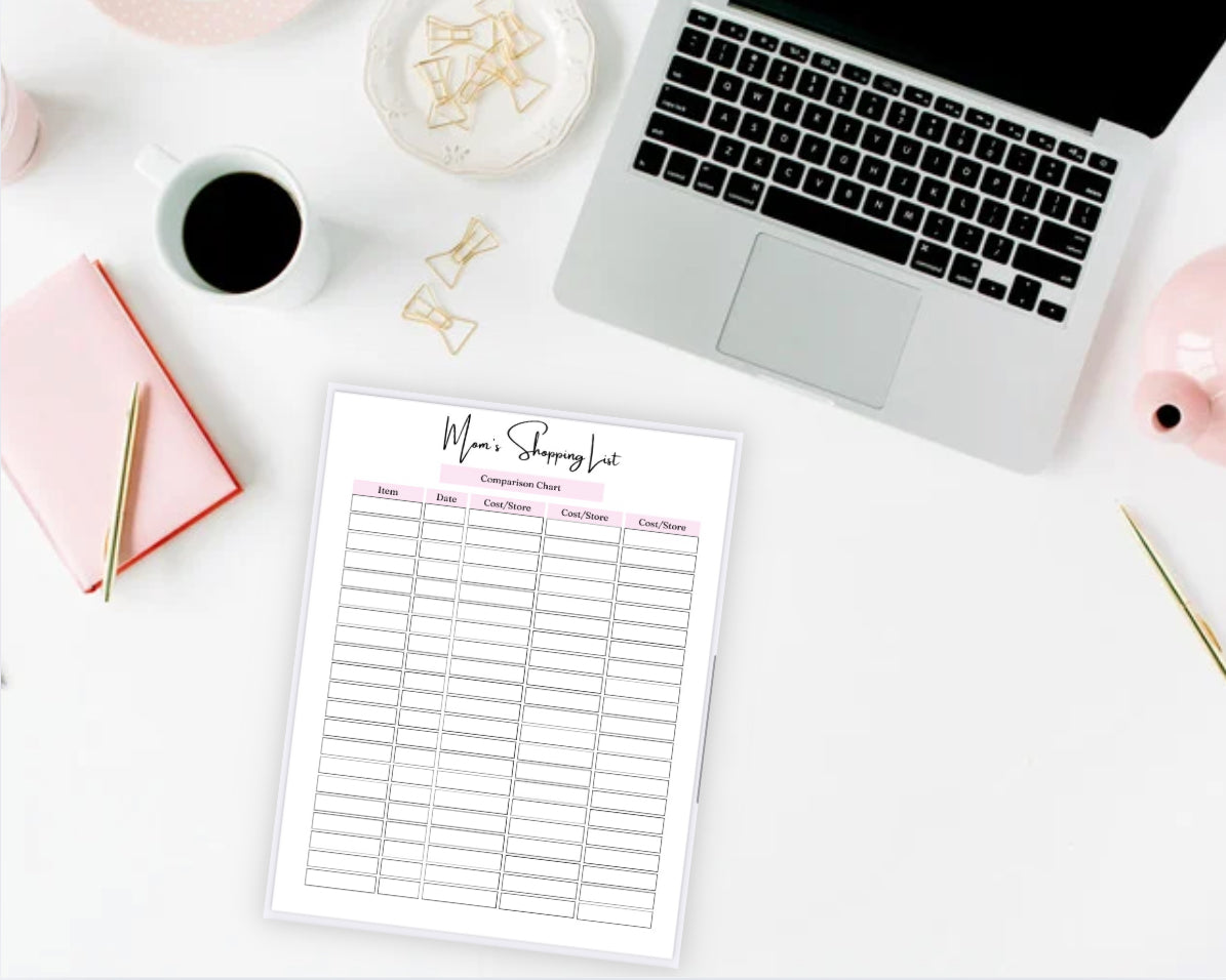 Mom’s Planner – Printable Daily, Weekly & Monthly Organizer (8 Pages)