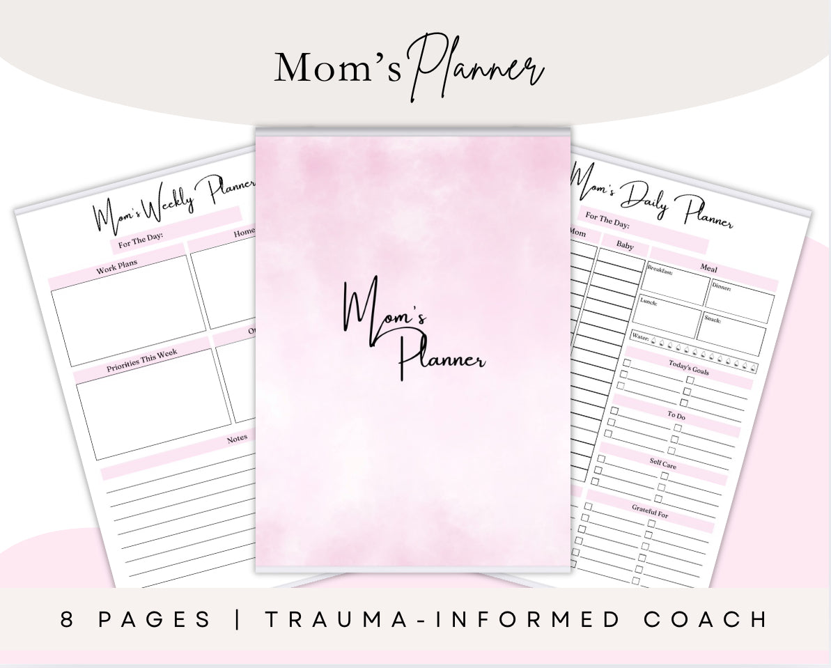 Mom’s Planner – Printable Daily, Weekly & Monthly Organizer (8 Pages)