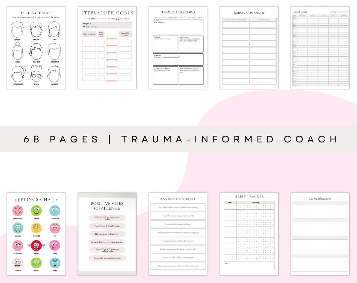 Depression & Anxiety Mental Health Planner (68 Pages) – Digital Download PDF