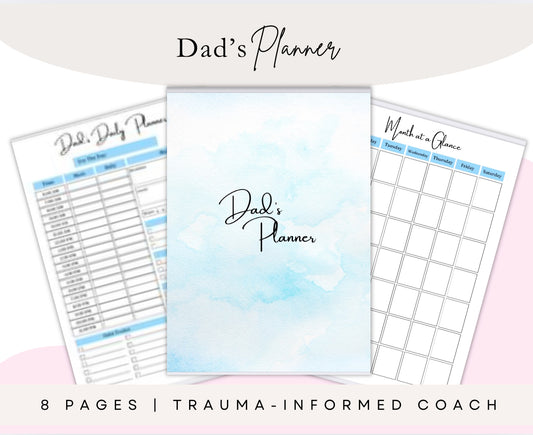 Dad’s Planner – Printable Daily, Weekly & Monthly Organizer (8 Pages)