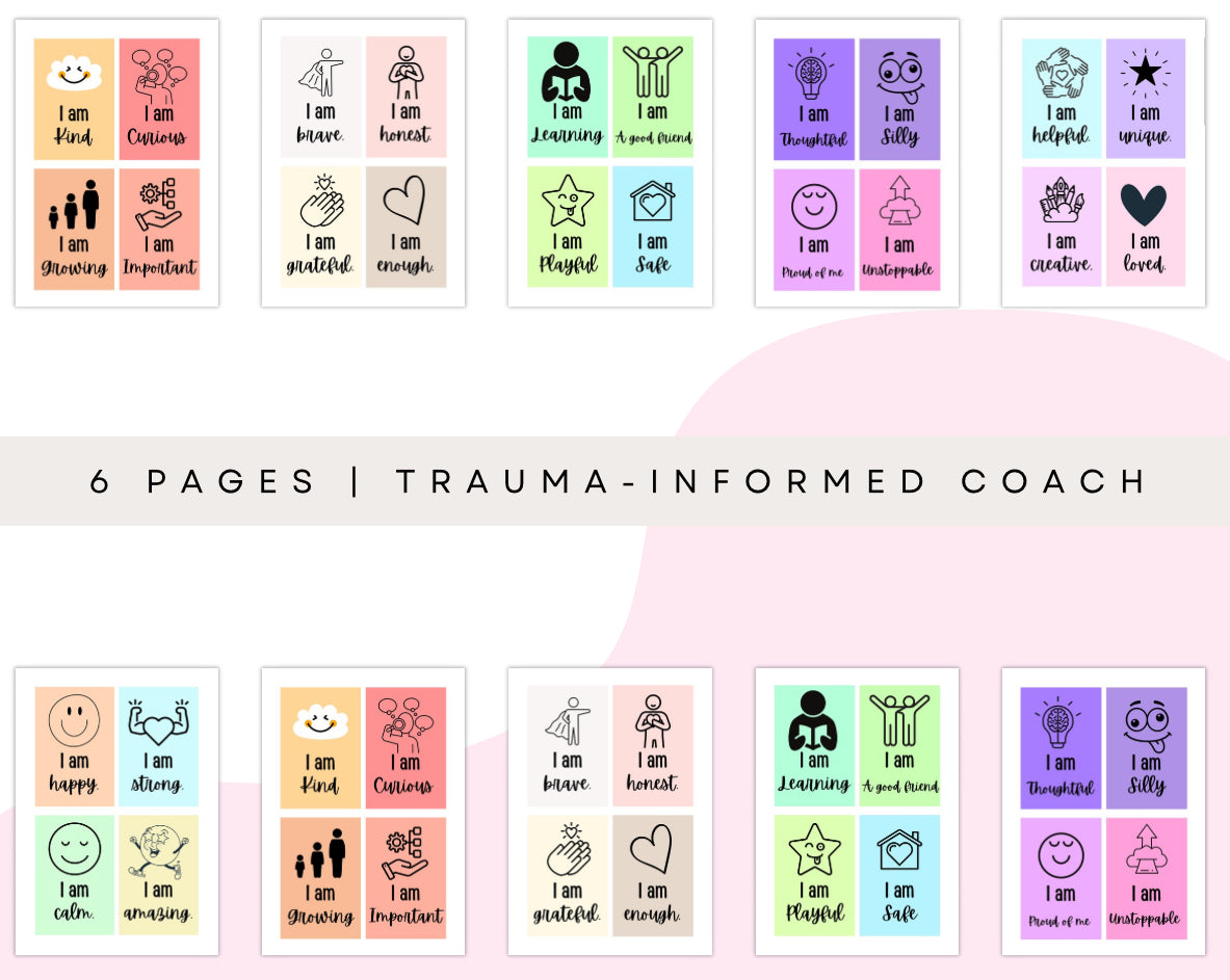 Printable Kids Affirmation Cards – 24 Gentle Affirmations to Support Confidence & Emotional Growth