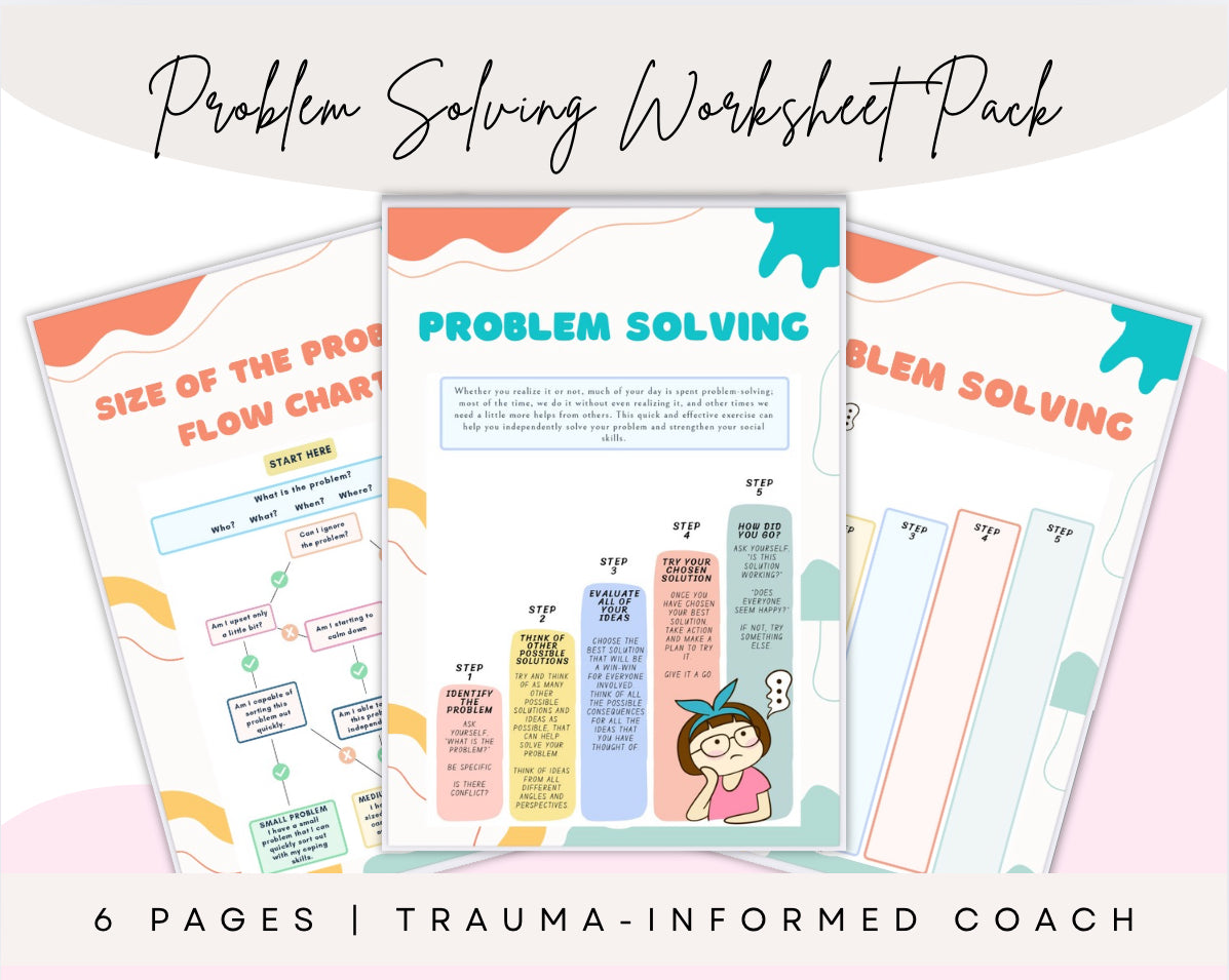 Problem Solving Worksheets for Kids & Teens (6 Pages, PDF Download)