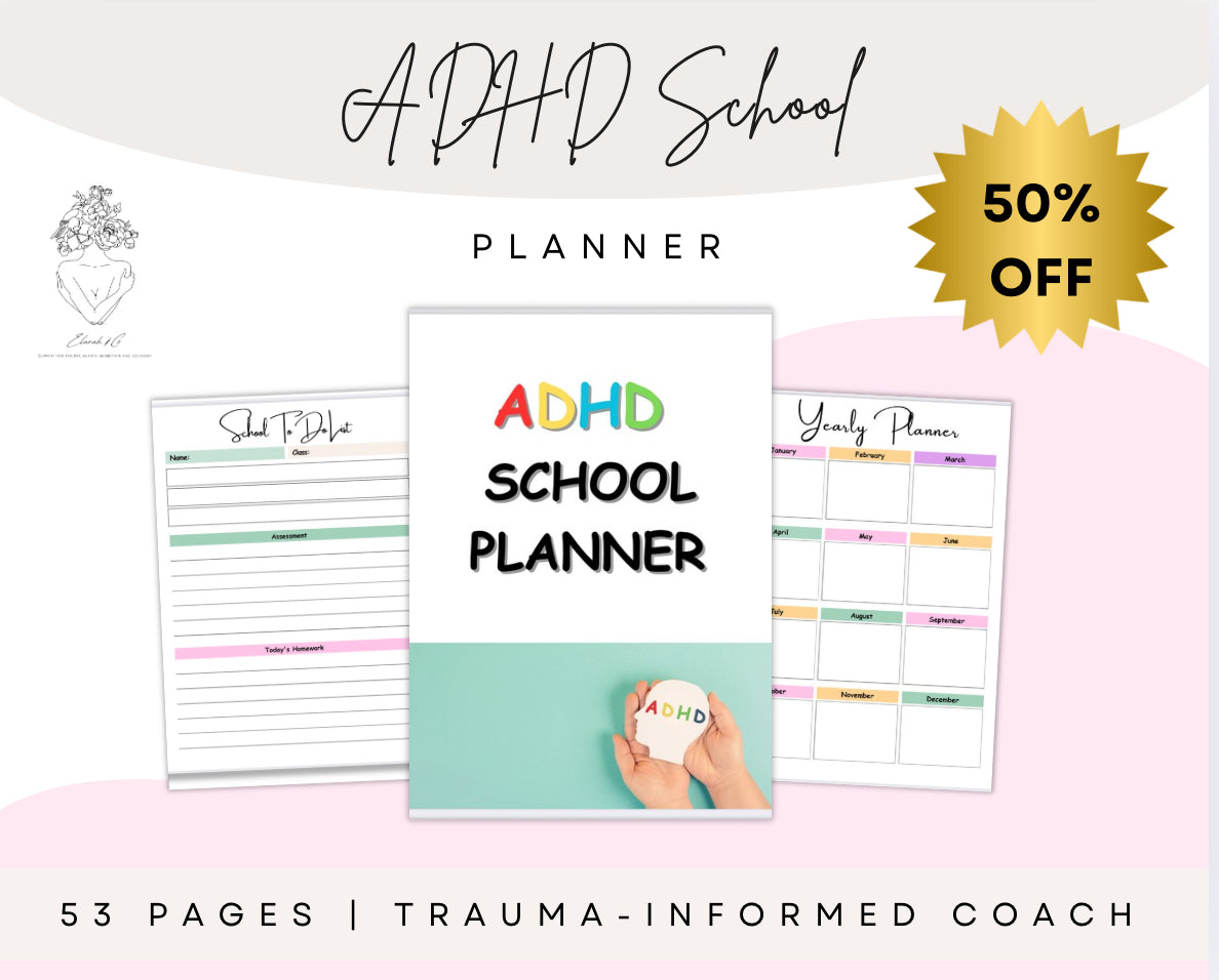 ADHD School Planner – 53 Page Printable Student Organizer