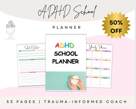 ADHD School Planner – 53 Page Printable Student Organizer