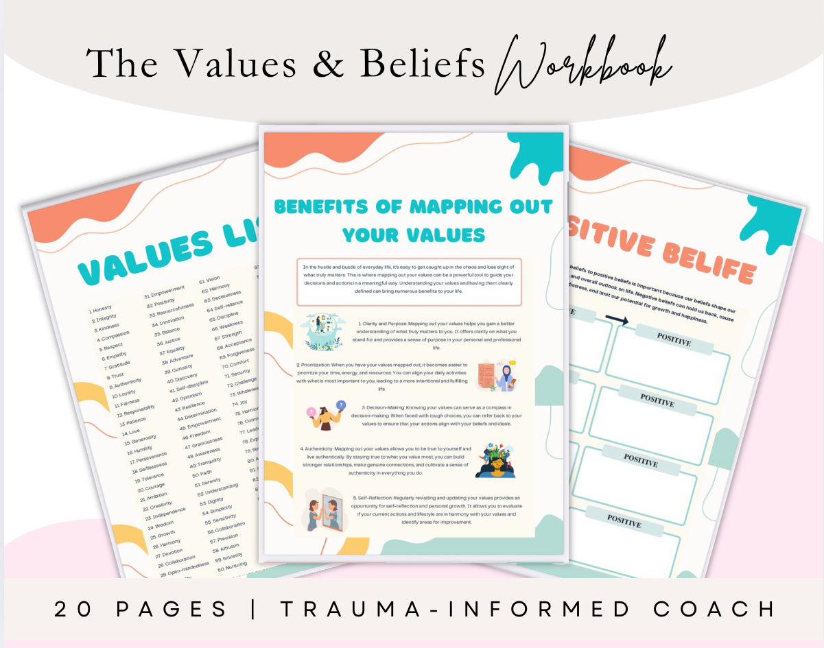 Values & Beliefs Workbook (20 Pages)