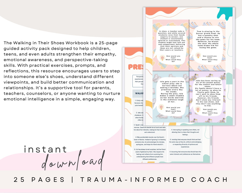 Walking in Their Shoes – Perspective-Taking & Empathy Workbook (25 Pages)