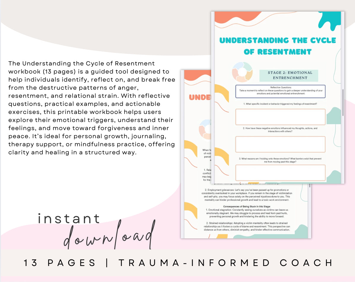 Understanding the Cycle of Resentment Workbook (Printable PDF)
