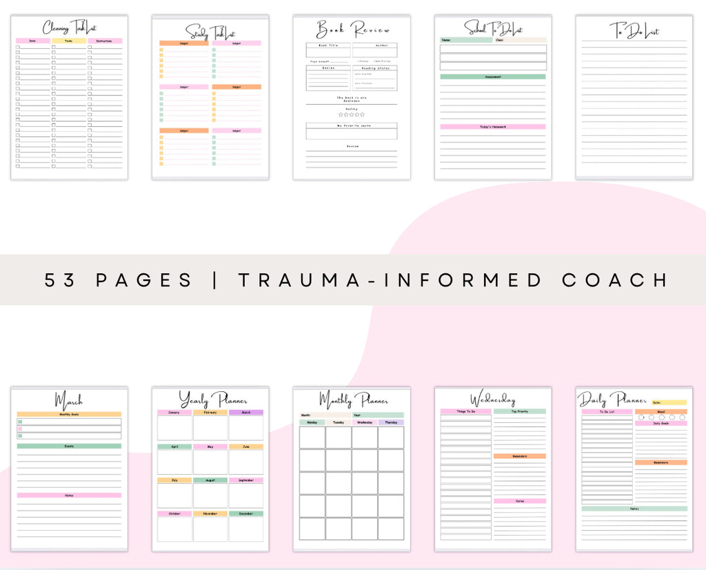 ADHD School Planner – 53 Page Printable Student Organizer