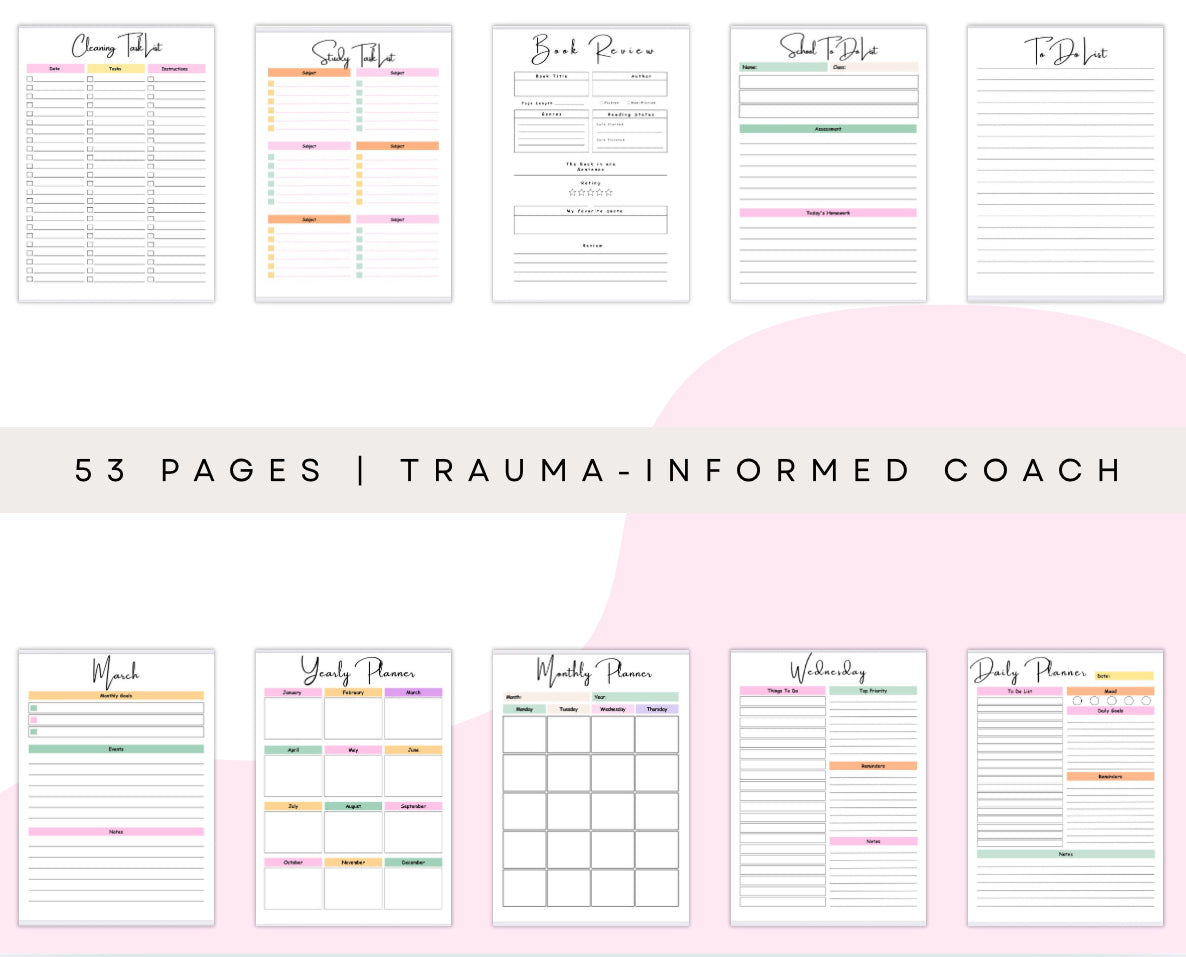 ADHD School Planner – 53 Page Printable Student Organizer