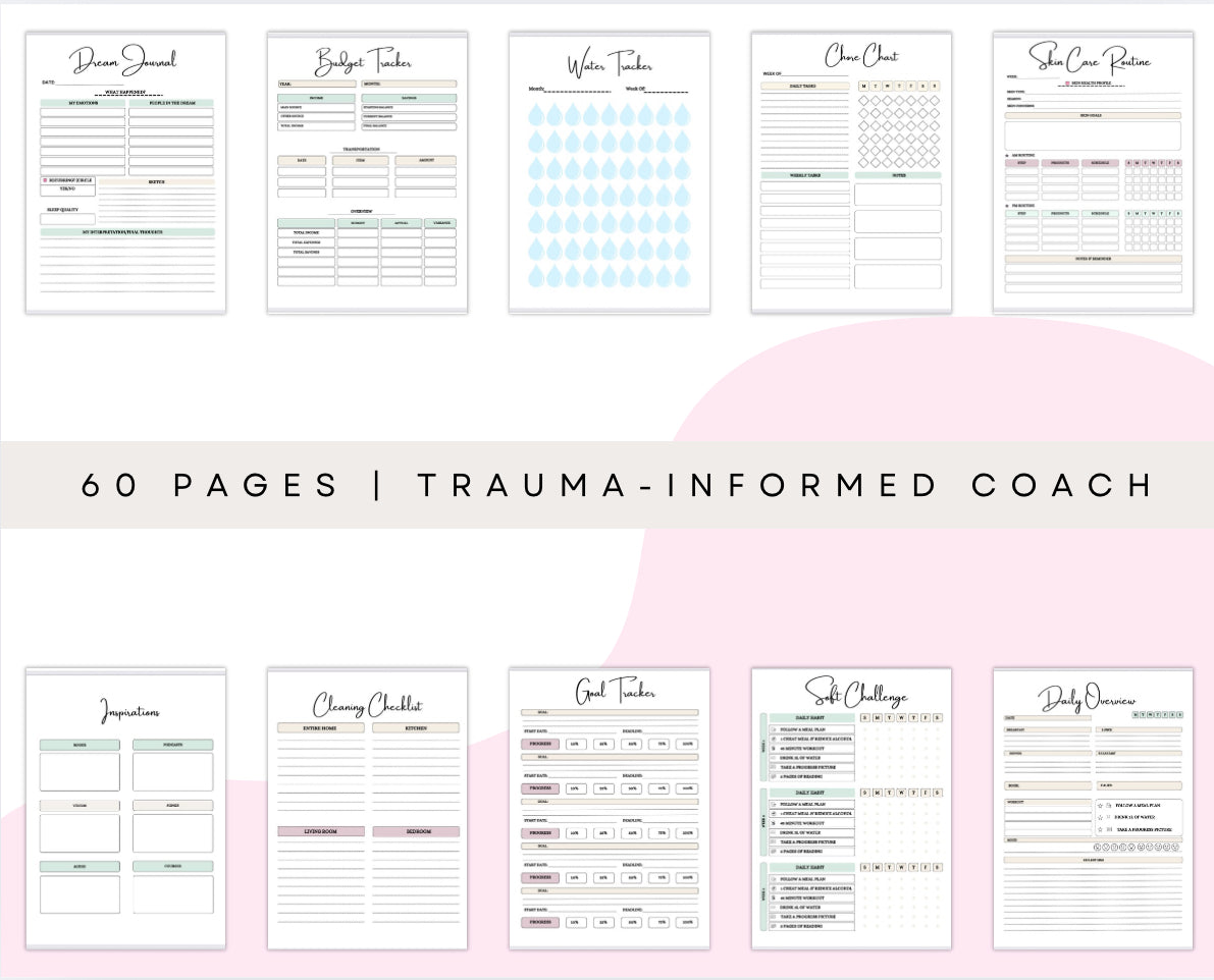 60-Page Printable Productivity Planner | Daily, Weekly & Monthly Goal Setting, Budgeting, Fitness & Self-Care | Digital Download