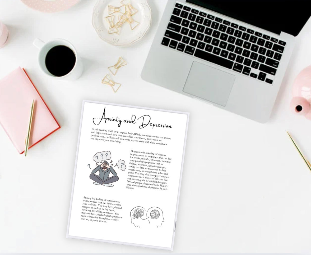 ADHD Iceberg Workbook | 29 Pages Printable Journal for Emotional Regulation, Self-Care & Coping Skills