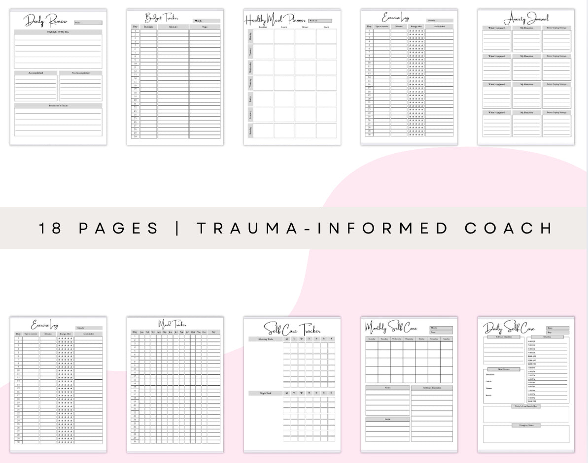 Mental Health & Self-Care Planner (18 Pages, Digital Download)