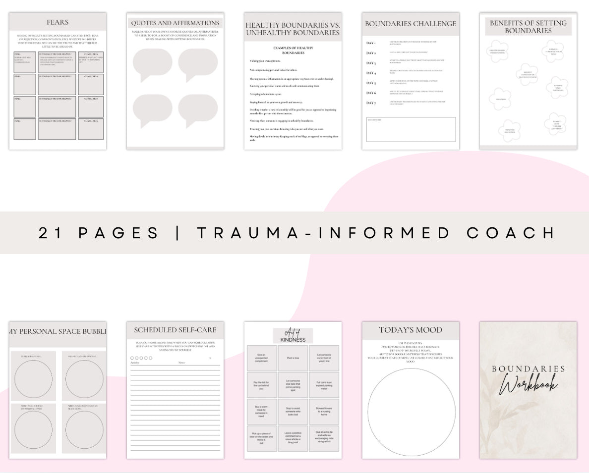 Boundaries Workbook (Printable PDF) – Set Healthy Boundaries, Heal People-Pleasing & Reclaim Emotional Safety