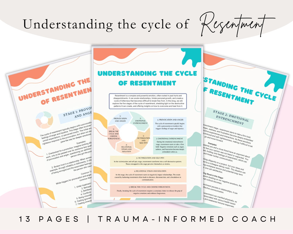 Understanding the Cycle of Resentment Workbook (Printable PDF)