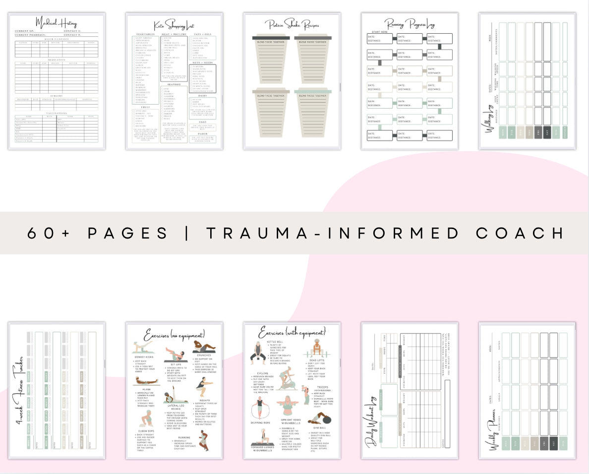 Health & Fitness Planner – 63 Page Printable Wellness Journal