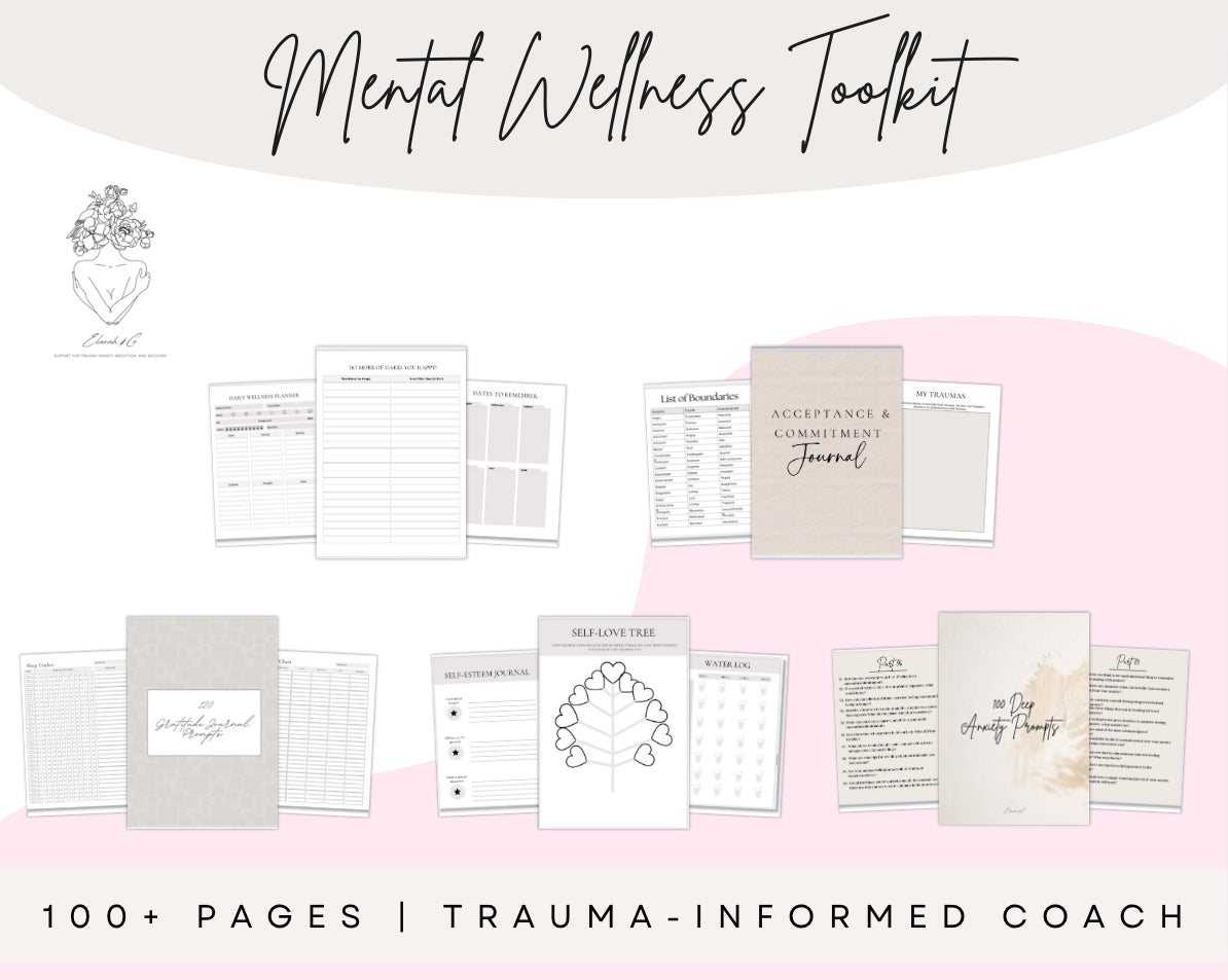 Mental Wellness Toolkit – Anxiety, Self-Esteem & Gratitude Journals (Printable PDF Bundle)