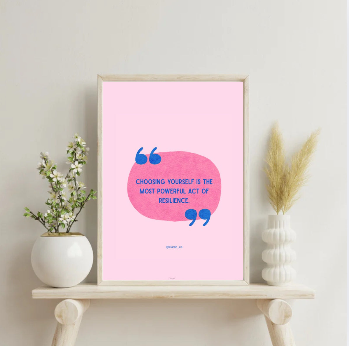Choosing Yourself Is the Most Powerful Act of Resilience – Printable Wall Art