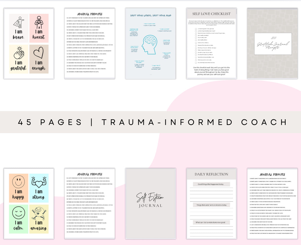 Self-Esteem & Confidence Growth Bundle – 4 Printable Tools for Positivity, Gratitude & Lasting Confidence